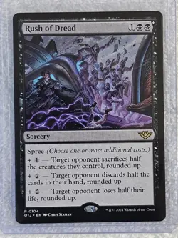 MTG Rush of Dread - Outlaws of Thunder Junction (OTJ) #104 Card Rare NM - Image 5