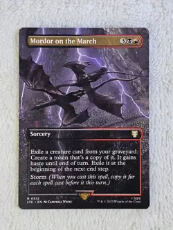 MTG Mordor on the March (Borderless) #512 The Lord of the Rings Card Rare NM - Image 2