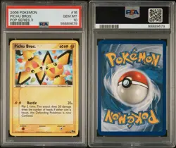 PSA 10 GEM MT - Graded Pokemon Card Pichu Bros. 16/17 Pop Series 3 POP 94 - Image 3