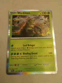 Wo-Chien 018/182 Scarlet & Violet Paradox Rift Holo Foil Pokemon Card MP - Image 1