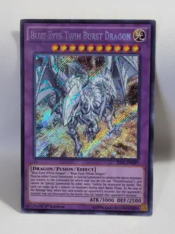 YuGiOh Blue-Eyes Twin Burst Dragon - SHVI-EN099 - Secret Rare - 1st Edition LP - Image 2