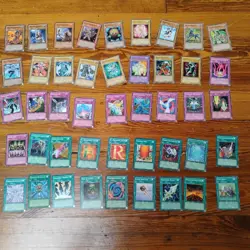 Yugioh Card Lot Of 45 Earth Fire Light Dark Wind Water Trap Spell - Image 1