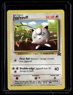 Jigglypuff Holo 07/53 WOTC Black Star Promo Pokemon Card 2000 LP - Image 1