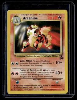 Arcanine Holo 06/53 WOTC Black Star Promo Pokemon Card 2000 LP - Image 1