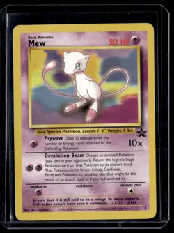 Mew Holo 08 WOTC Black Star Promo Pokemon Card 2000 LP - Image 1