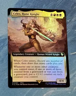 Celes, Rune Knight Extended Art Foil MTG Final Fantasy Commander FIC - Near Mint - Image 1