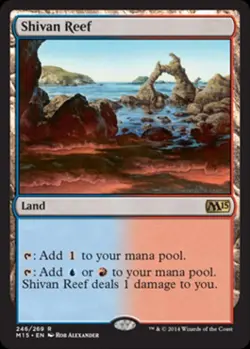 Shivan Reef - Medium Play MTG Magic 2015 Core Set - Image 1