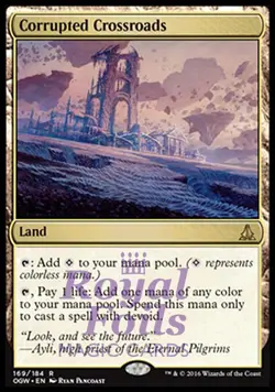 Corrupted Crossroads 1x FOIL OGW MTG Oath of the Gatewatch Rare MINT land - Image 1