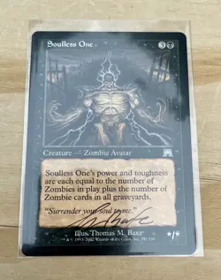 MTG Soulless One Zombie Avatar Artist Signed Thomas M. Baxa 2002 171/350 Card - Image 1