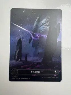 MTG Edge of Eternity - Swamp 0264 FOIL Land Full Art (Borderless) NM - Image 1