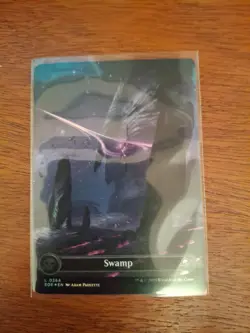 MTG Edge of Eternity - Swamp 0264 FOIL Land Full Art (Borderless) NM - Image 1