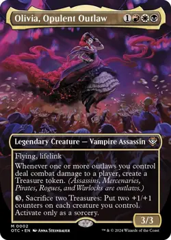 NM Borderless Olivia, Opulent Outlaw, MTG, OTJ, Magic the Gathering, 2 - Image 1