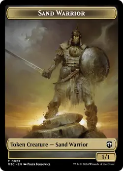 MTG Marit Lage // Sand Warrior Double-Sided Token [Modern Horizons 3 Commander - Image 2