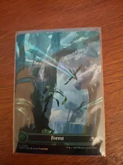 MTG Edge of Eternity - Forest 0266 FOIL Land Full Art (Borderless) - Image 1