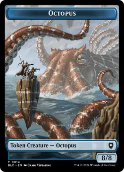 MTG Octopus // Rabbit Double-Sided Token [Bloomburrow Commander Tokens] Near Mi - Image 1