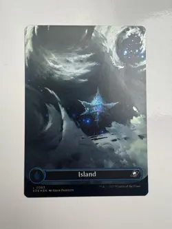 MTG Edge of Eternity - Island 0263 FOIL Land Full Art (Borderless) NM - Image 1