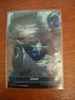 MTG Edge of Eternity - Island 0263 FOIL Land Full Art (Borderless) NM - Image 1