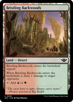 NM Foil Bristling Backwoods, MTG, OTJ, Magic the Gathering, 253 - Image 1