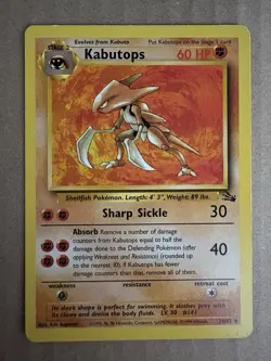 Pokemon - Fossil - Kabutops 24/62 - Non-Holo Rare LP - Image 1