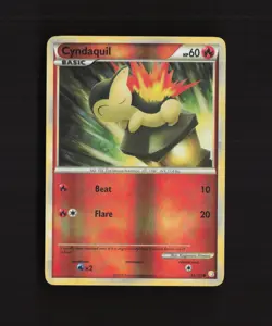 Cyndaquil 61/123 HeartGold & SoulSilver Reverse Holo Pokemon Card DMG - Image 1