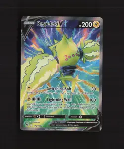 Regieleki V 175/195 Silver Tempest Full Art Ultra Rare Pokemon Card NM - Image 1