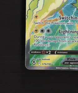 Regieleki V 175/195 Silver Tempest Full Art Ultra Rare Pokemon Card NM - Image 5