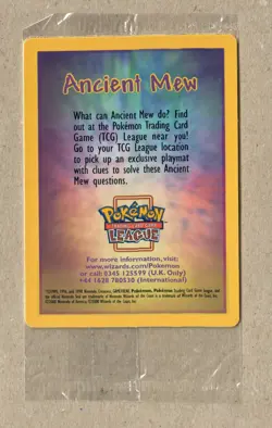 Pokemon Ancient Mew Card New & Factory Sealed Holo Promo from 2000 Movie - Image 1