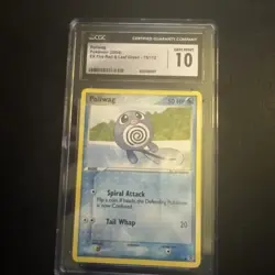Poliwag 75/112 EX Fire Red & Leaf Green CGC 10 Gem Mint Pokemon - Image 1