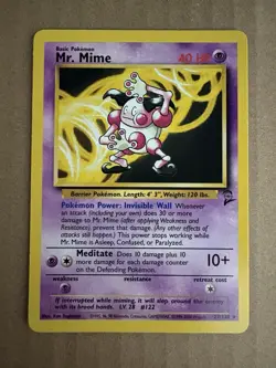 Pokemon - Base Set 2 - Mr. Mime 27/130 - Non-Holo Rare LP/NM - Image 1