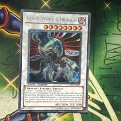 Yugioh! Black-Winged Dragon CT07-EN002 Secret Rare Limited Edition VLP/NM - Image 1