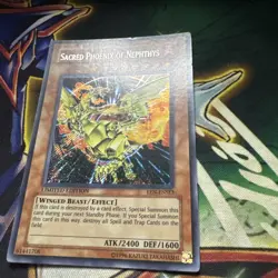 Yugioh! Sacred Phoenix of Nephthys EEN-ENSE3 Secret Rare Limited Edition LP - Image 2