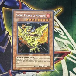 Yugioh! Sacred Phoenix of Nephthys EEN-ENSE3 Secret Rare Limited Edition VLP/NM - Image 1