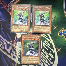 Yugioh! Silent Swordsman LV5 EEN-ENSE4 x3 Playset Secret Rare Limited Edition LP - Image 1