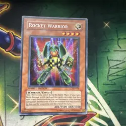 Yugioh! Rocket Warrior CT2-EN005 Secret Rare Limited Edition VLP - Image 1