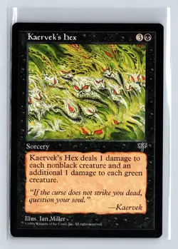 KAERVEK'S HEX - MTG Magic the Gathering Card - Mirage - Uncommon - Image 1