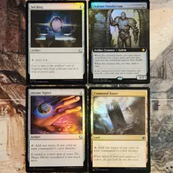 MTG Foundations FOIL Sol Ring Solemn Simulacrum Promo Arcane Signet CommandTower - Image 1