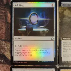 MTG Foundations FOIL Sol Ring Solemn Simulacrum Promo Arcane Signet CommandTower - Image 2