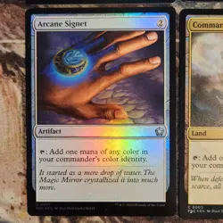 MTG Foundations FOIL Sol Ring Solemn Simulacrum Promo Arcane Signet CommandTower - Image 4