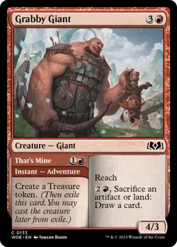 MTG Grabby Giant // That's Mine [Wilds of Eldraine] Near Mint Magic - Image 1