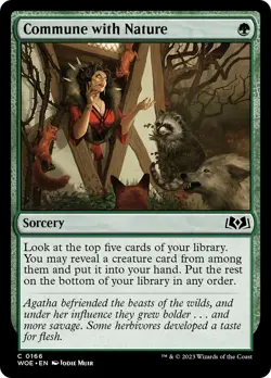 MTG Commune with Nature [Wilds of Eldraine] Near Mint Magic - Image 1