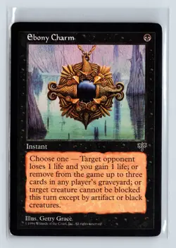 EBONY CHARM - MTG Magic the Gathering Card - Mirage - Common - Image 1