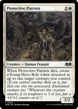 MTG Protective Parents [Wilds of Eldraine] Near Mint Magic - Image 1