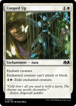MTG Cooped Up [Wilds of Eldraine] Near Mint Magic - Image 1