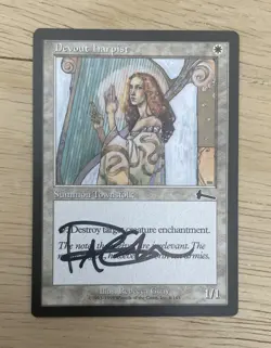 VTG MTG DEVOUT HARPIST NM Urza’s Legacy Summon Townsfolk Wizard Of The Coast - Image 1