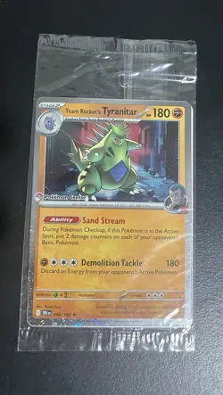 Team Rocket's Tyranitar POKEMON CENTER Stamp 096/182 SEALED Promo Pokemon - Image 1