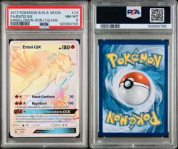 POKEMON PSA 8 ENTEI GX SECRET RARE 74/73 SHINING LEGENDS ITALIANO 2017 POP 1!🌍 - Image 3
