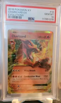 Charizard EX 12/108 XY Evolutions Pokemon 2016 PSA 10 GEM MINT - Image 1
