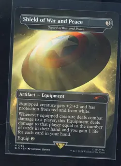 2024 MTG Secret Lair Marvel's Captain America #1730 Shield of War and Peace - Image 1