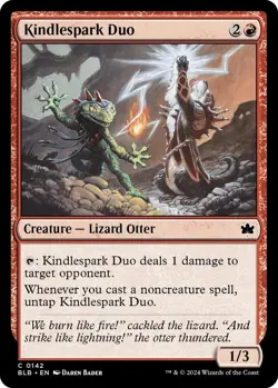 NM Foil Kindlespark Duo, MTG, Bloomburrow, Magic the Gathering, 142 - Image 1
