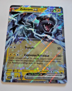 Pokemon Foudre Noire Francais Card Holo Carte Zekrom EX 034/086 BLK FR BLK Mint - Image 1
